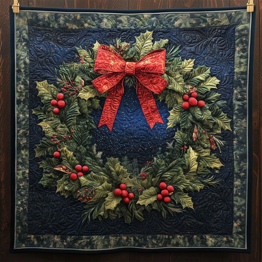 Christmas Wreath Quilt Blanket
