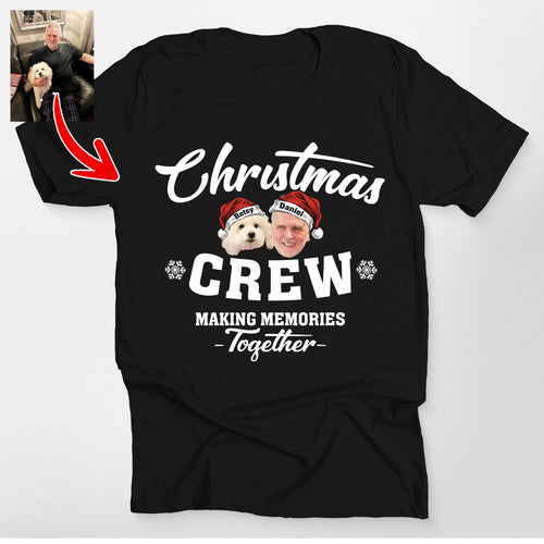 Christmas Squad Custom Dog Bella Canvas T-Shirt Fo, custom pet portrait gift for pet lovers