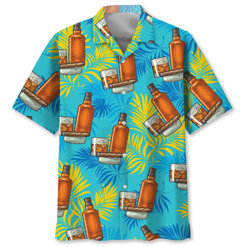 Cigar with Glass Hawaiian Shirt