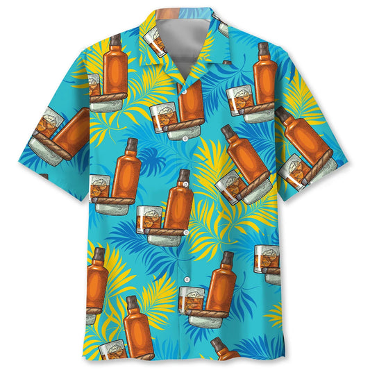 Cigar with Glass Hawaiian Shirt