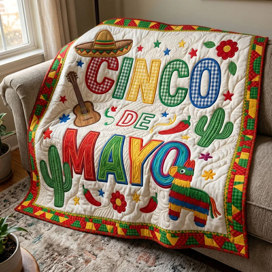 Cinco De Mayo Fiesta Quilt Blanket