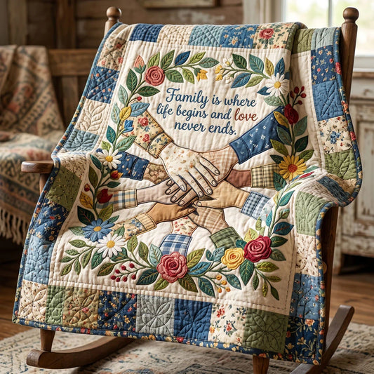 Circle Of Family Love Quilt Blanket