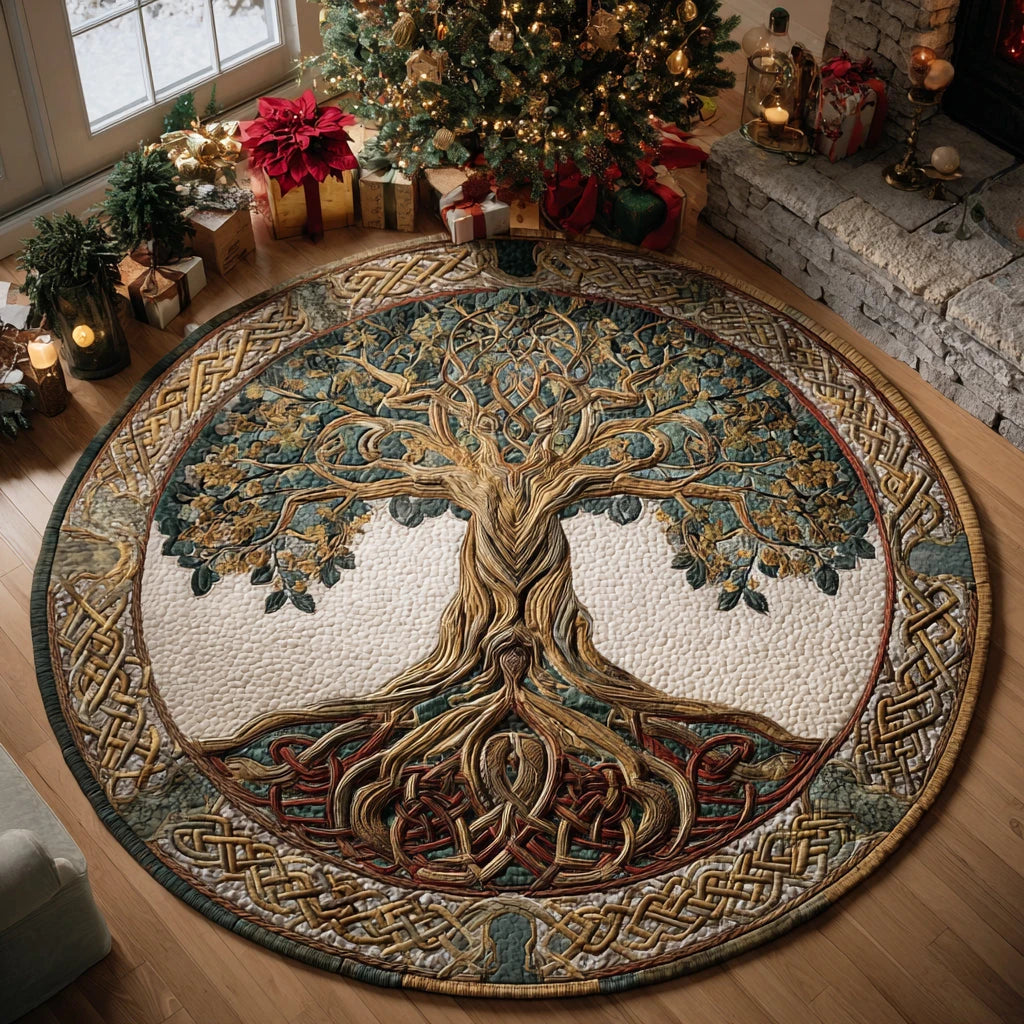 Circle of Life Quilted Round Mat