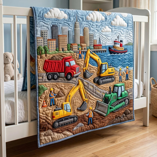 City Traffic Quilt Blanket - Quilted Blanket by OtterMia