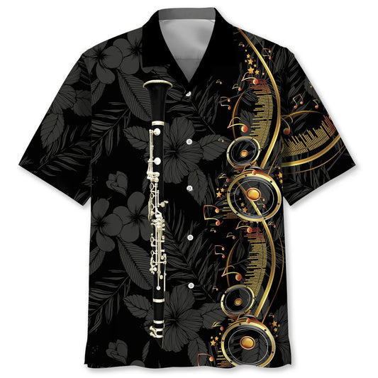 Clarinet Black Hawaiian Shirt