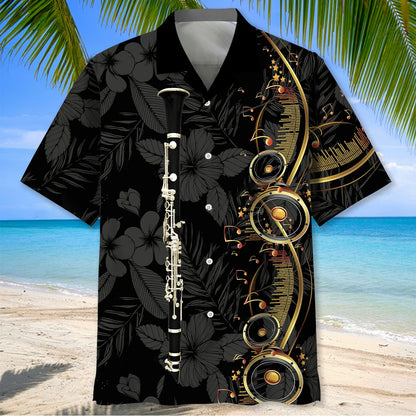 Clarinet Black Hawaiian Shirt