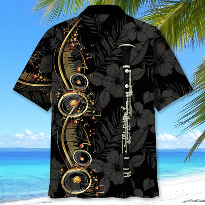 Clarinet Black Hawaiian Shirt