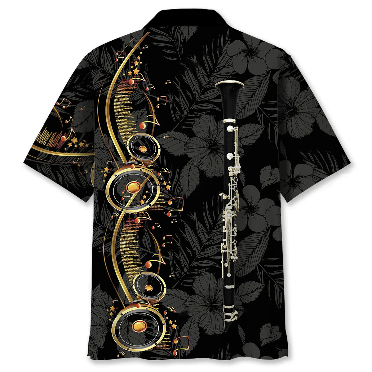Clarinet Black Hawaiian Shirt