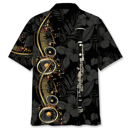 Clarinet Black Hawaiian Shirt