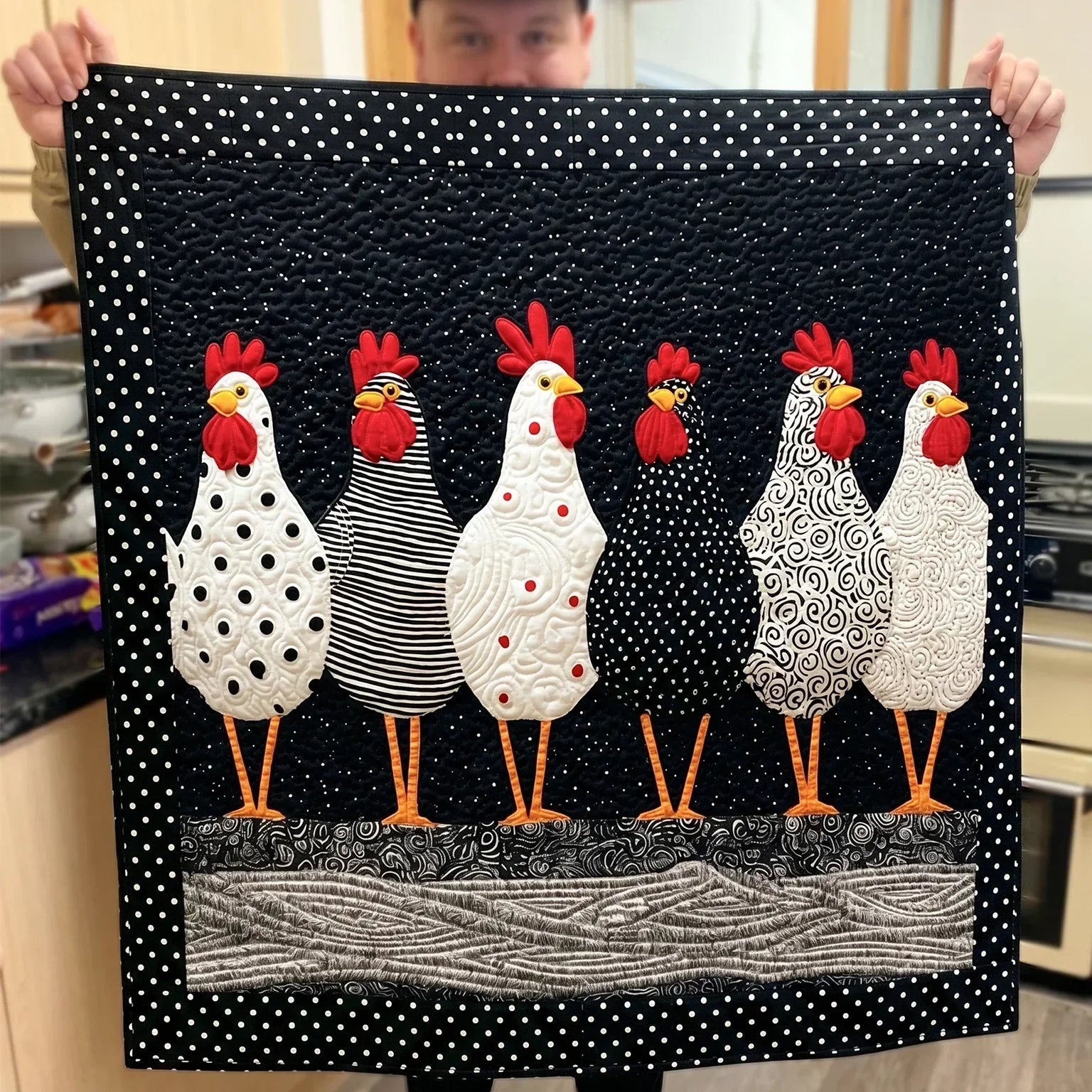 Classic Hen Quilt Blanket - Quilted Blanket by OtterMia
