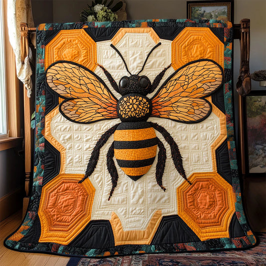 Classic Honey Bee Quilt Blanket
