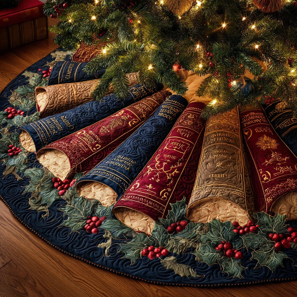 Classic Stories Christmas Quilted Tree Skirt