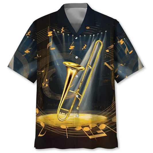 Classic Vintage Trombone Hawaiian Shirt