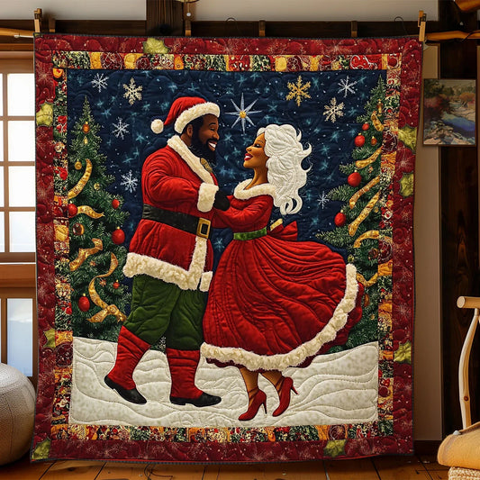 Claus Family Christmas Quilt Blanket