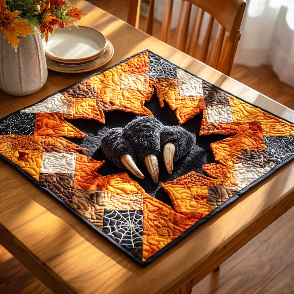 Claw Mark Cat Quilted Table Topper