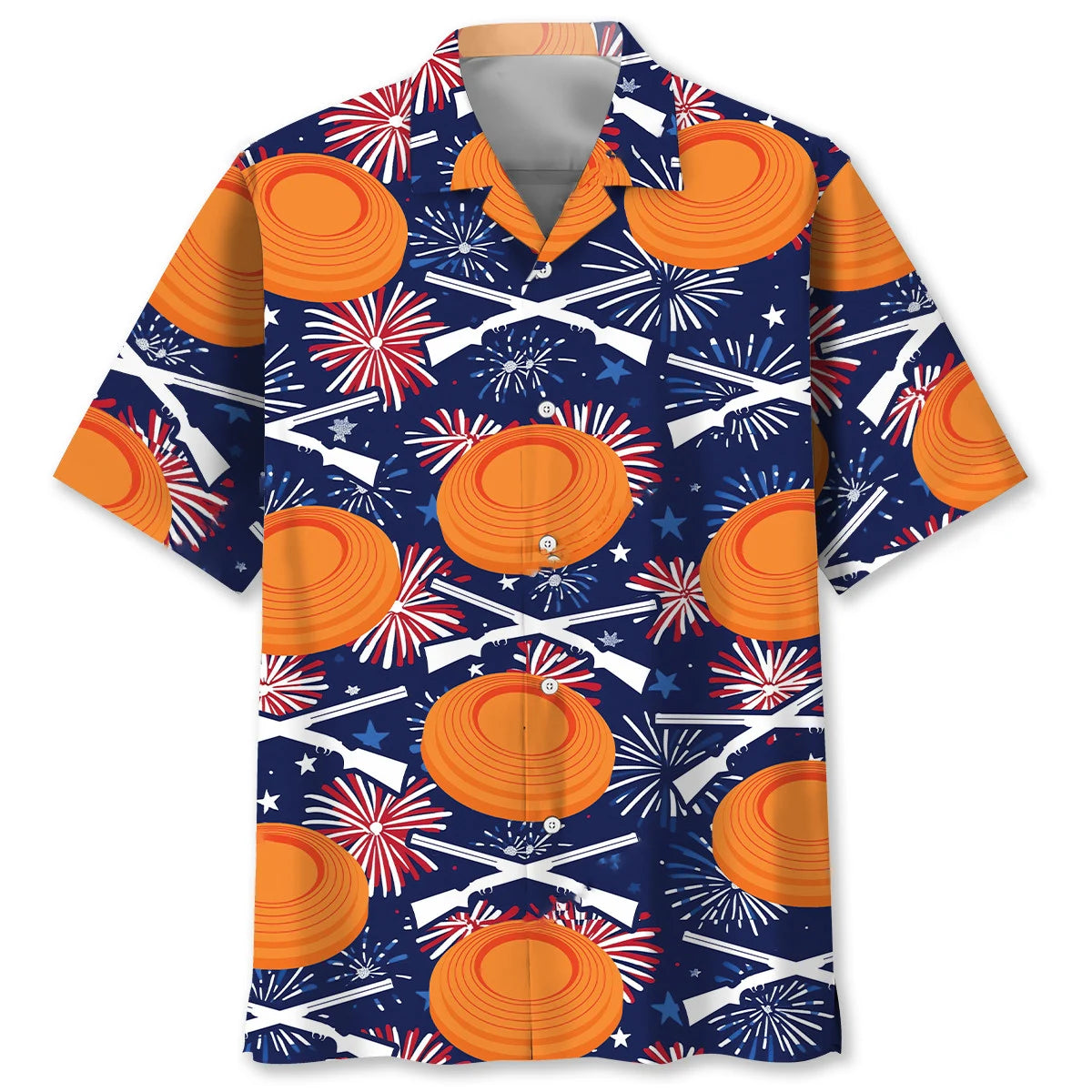 Clay Shooting Fireworks Hawaiian Shirt