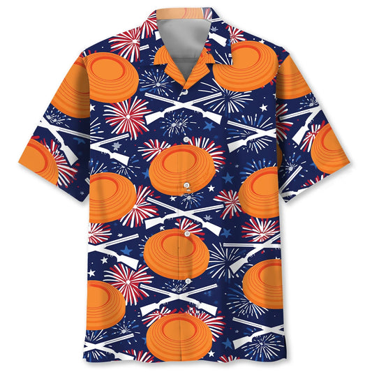 Clay Shooting Fireworks Hawaiian Shirt