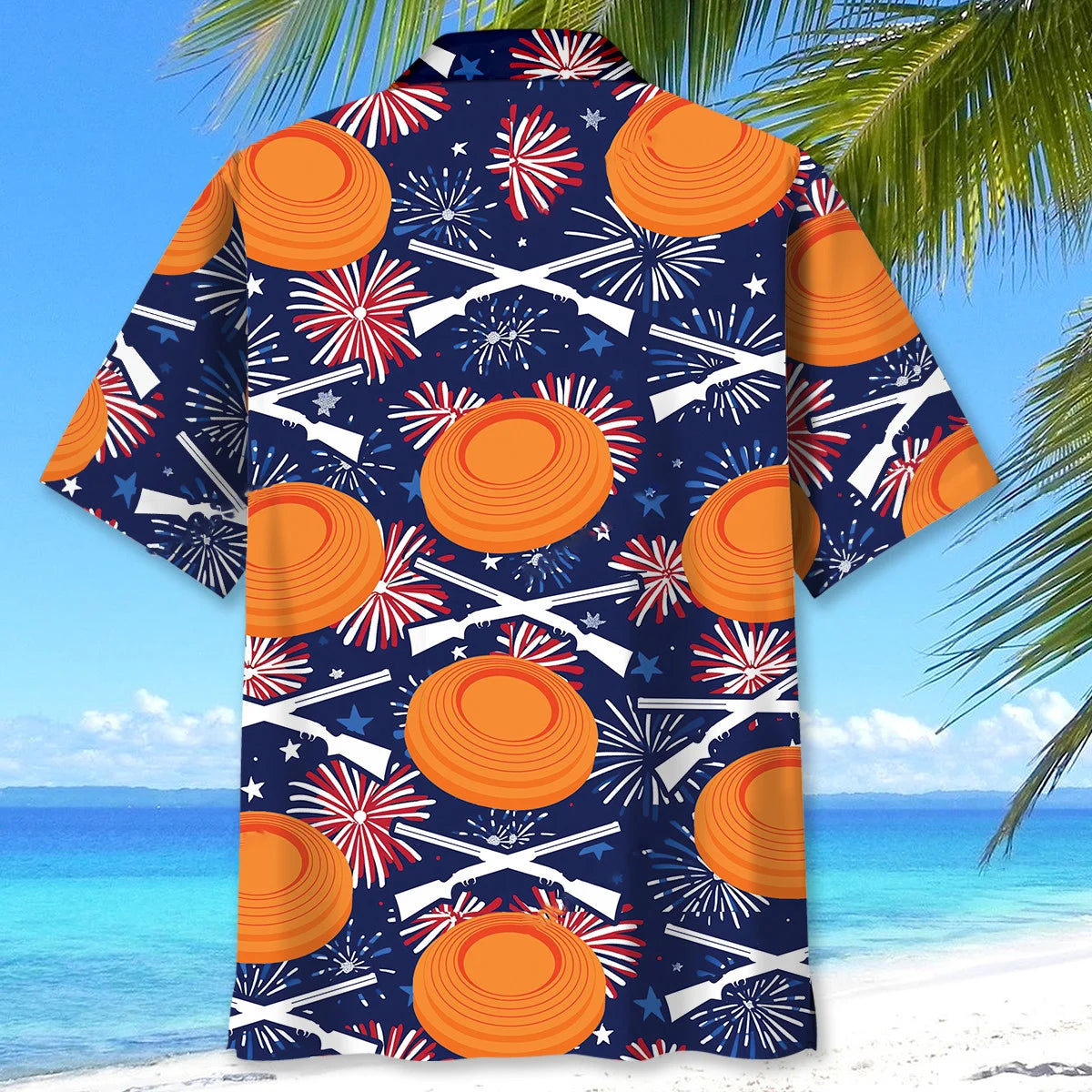 Clay Shooting Fireworks Hawaiian Shirt