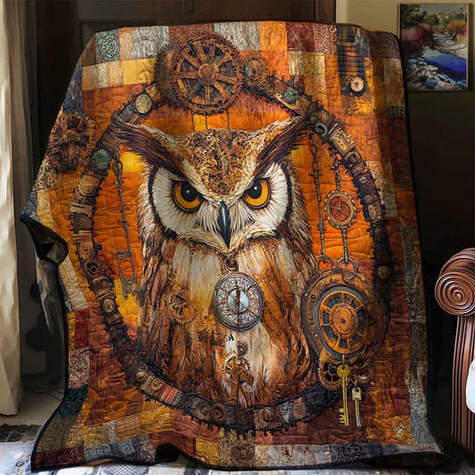 Clockwork Owl Quilt Blanket