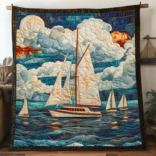 Cloudline Sailboat Quilt Blanket