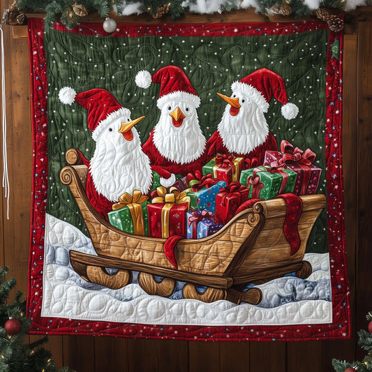 Clucky Claus Quilt Blanket