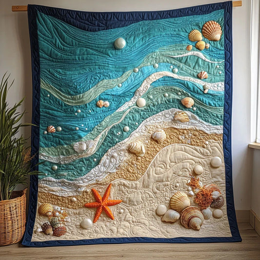 Coastal Serenity Quilt Blanket