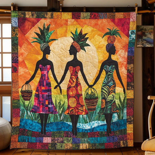 Color Dream African Woman Quilt Blanket