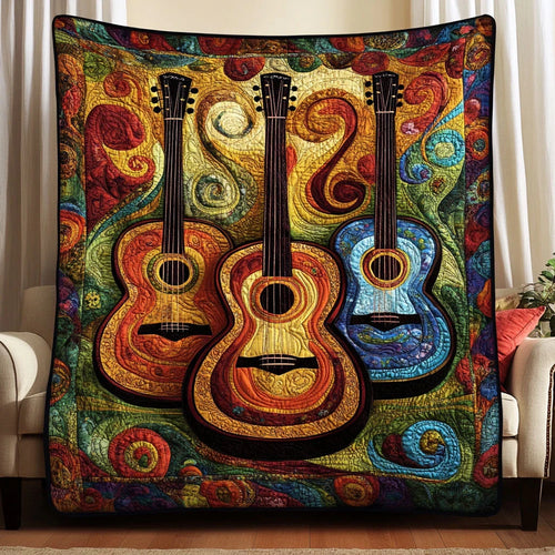 Colorful Chords Quilt Blanket