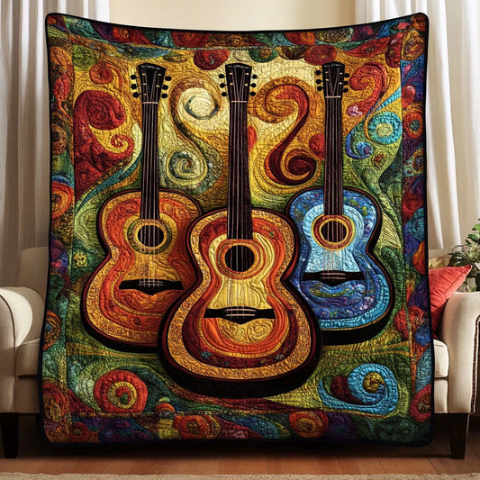 Colorful Chords Quilt Blanket