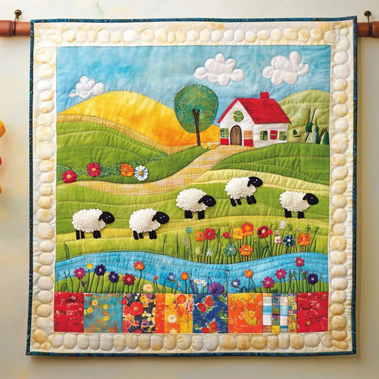 Colorful Meadow Quilt Blanket