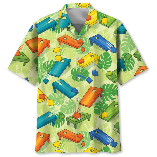 Colorful Cornhole Funny Hawaiian Shirt