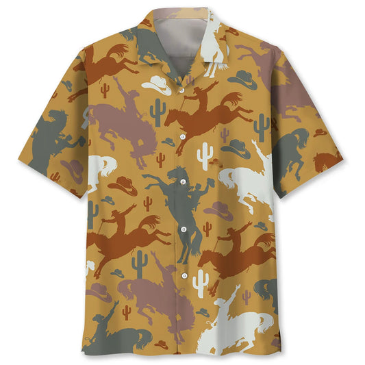 Colorful Cowboy Hawaiian Shirt