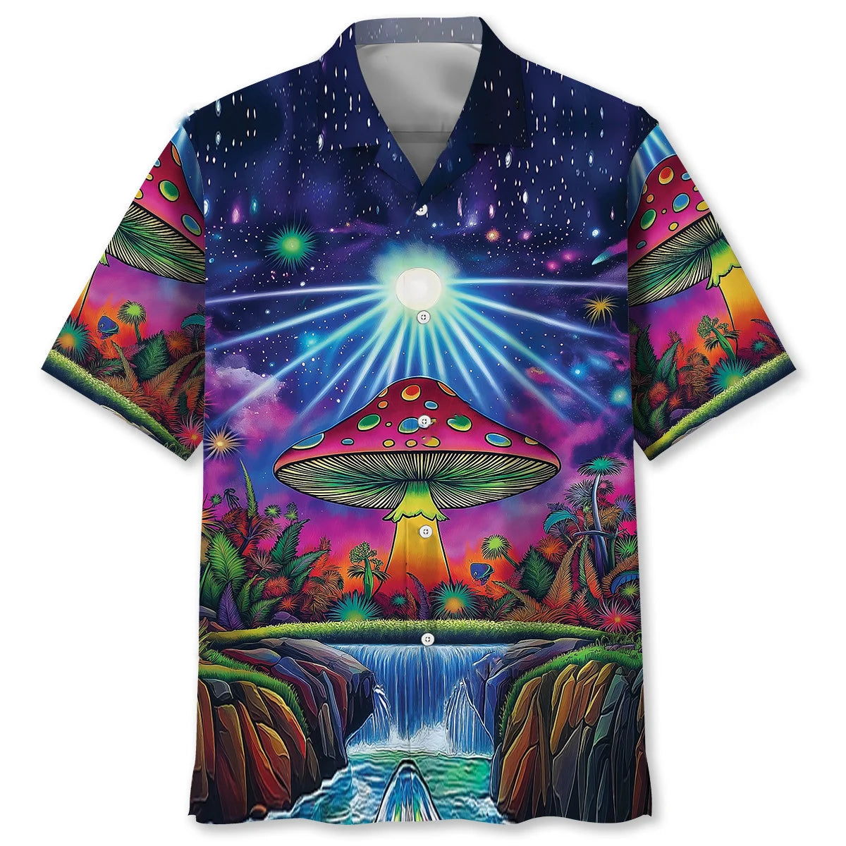 Colorful Mushroom Hippie Style Hawaiian Shirt
