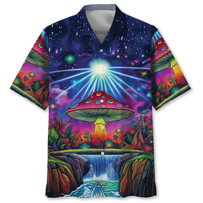 Colorful Mushroom Hippie Style Hawaiian Shirt