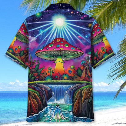Colorful Mushroom Hippie Style Hawaiian Shirt