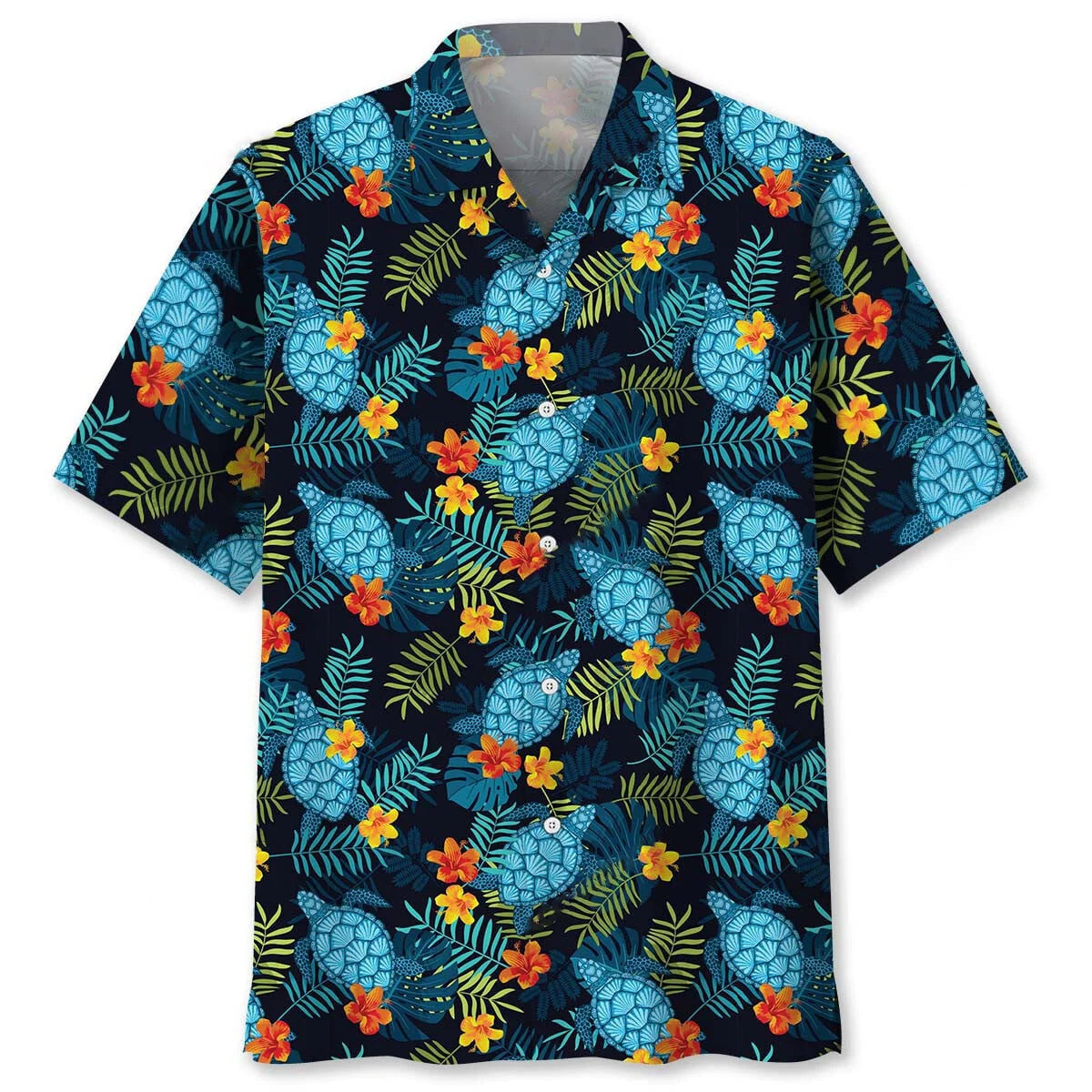 Colorful Turtle Tropical Hawaiian Shirt