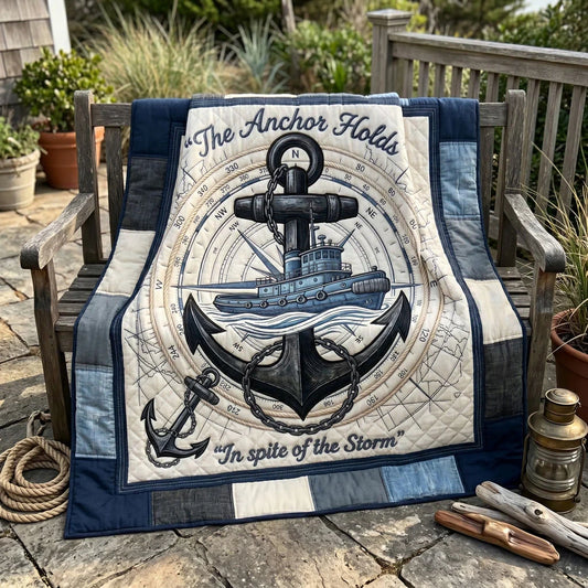 Compass Anchor Quilt Blanket