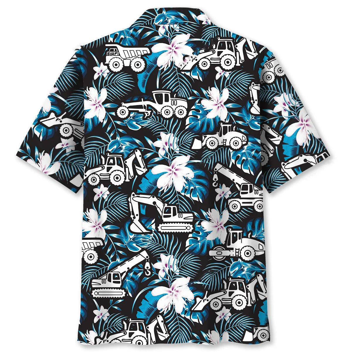 Construction Dad Vehicles Funny Hawaiian Shirt
