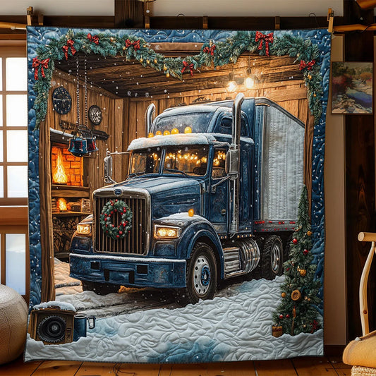 Container Christmas Day Quilt Blanket