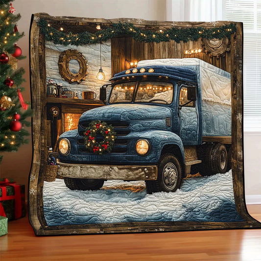 Container Christmas Night Quilt Blanket