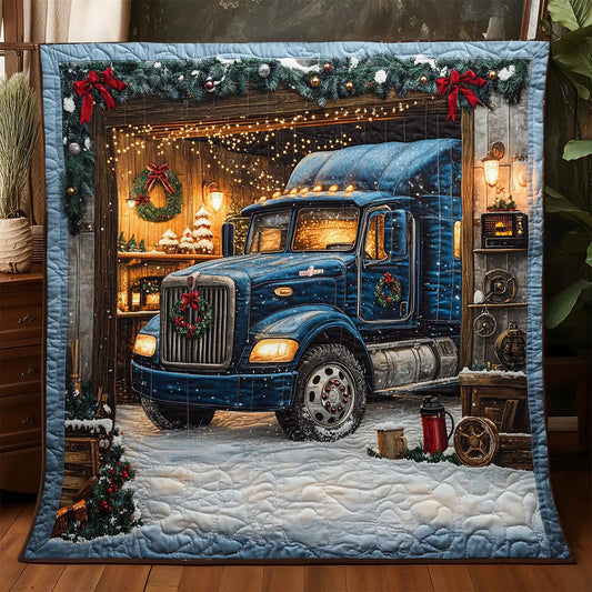 Container Xmas Day Quilt Blanket