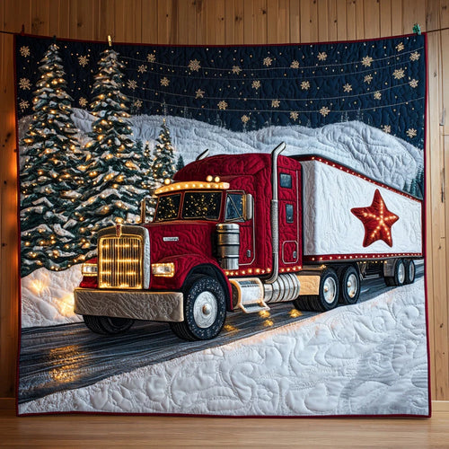 Container Xmas Night Quilt Blanket