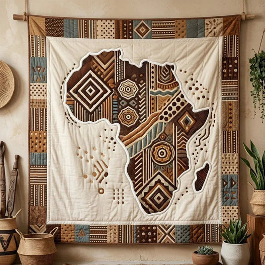 Continental Shape Quilt Blanket - Quilted Blanket by OtterMia