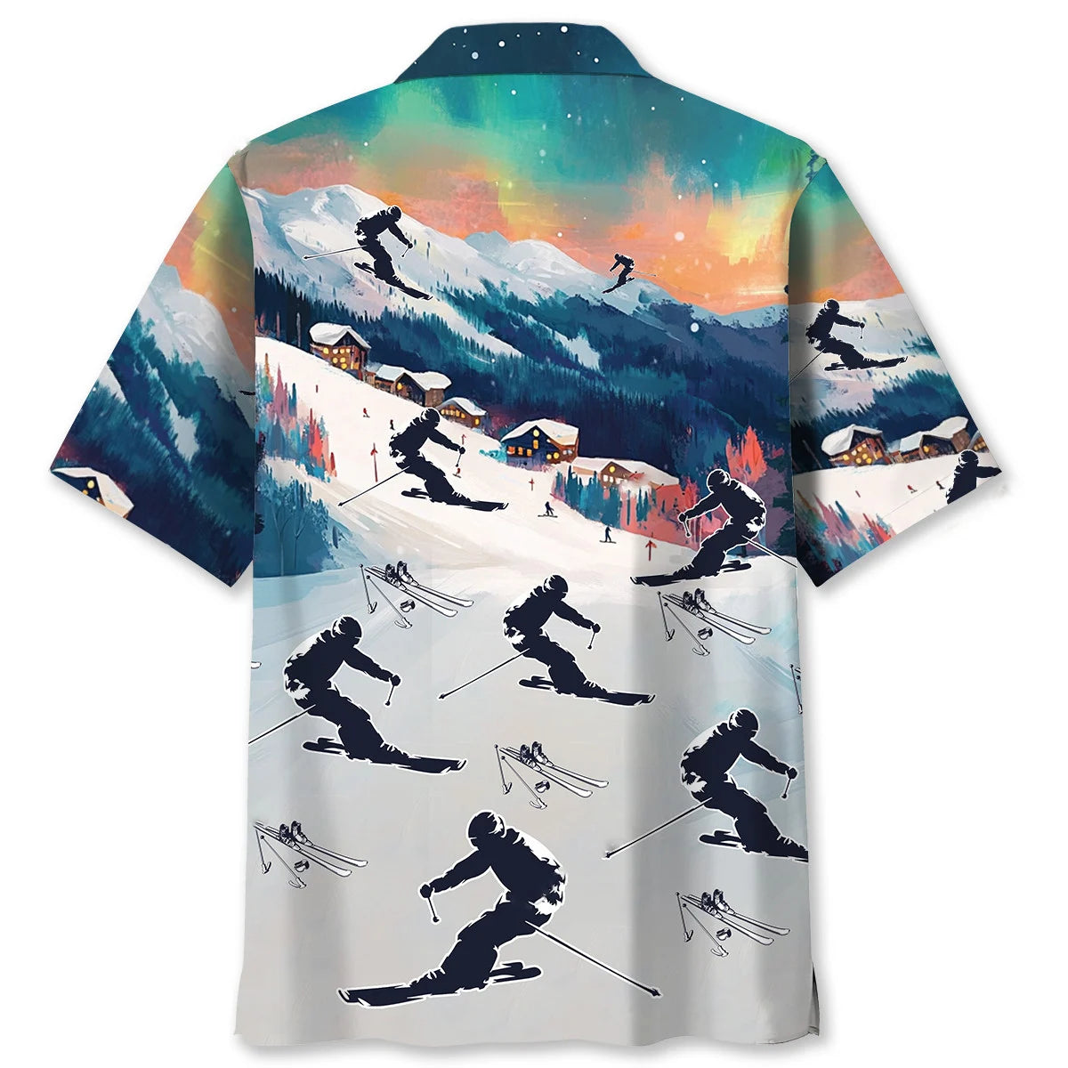 Cool Skiing Hawaiian Shirt