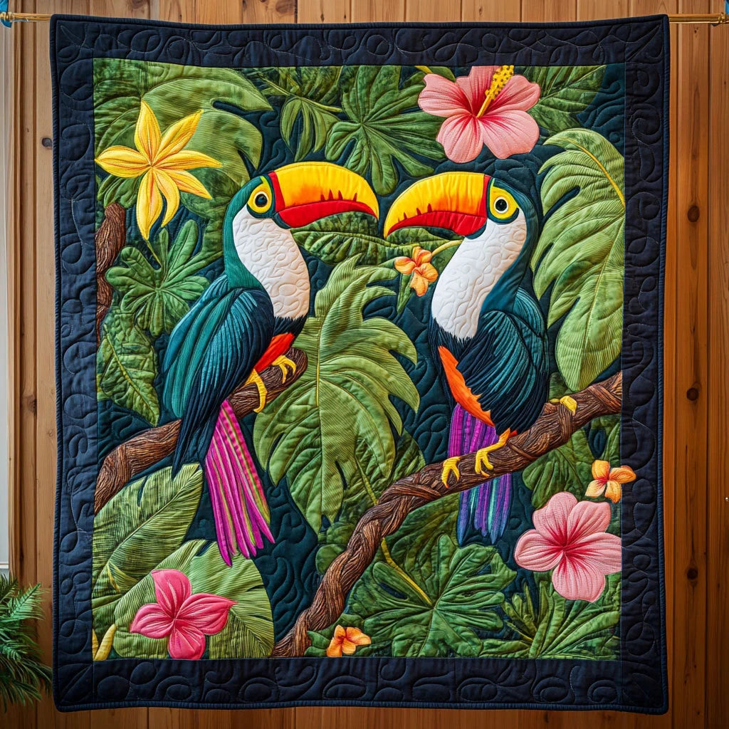 Coral Canopy Quilt Blanket