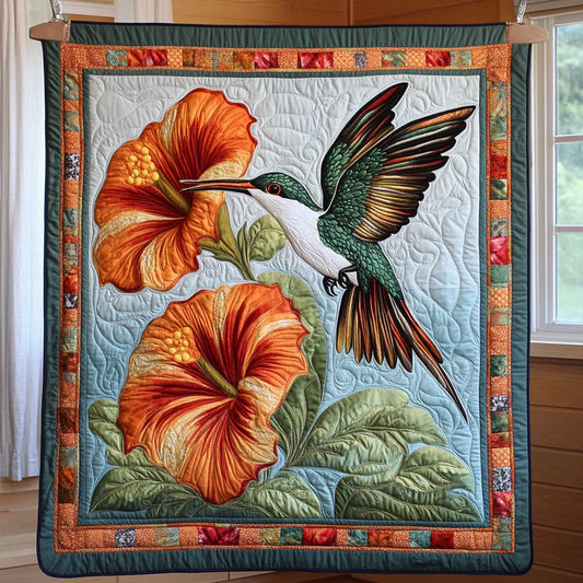Coral Flight Quilt Blanket