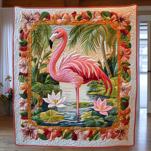 Coral Grace Quilt Blanket