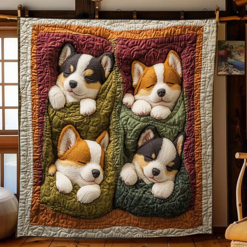 Corgi Bliss Quilt Blanket
