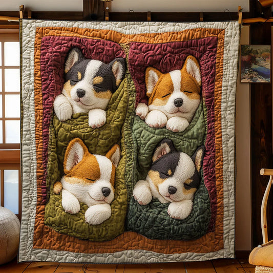 Corgi Bliss Quilt Blanket