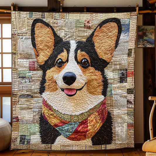 Corgi Charm Quilt Blanket